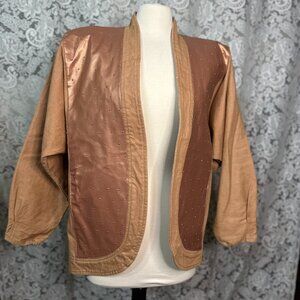 M Lorraine Wardy Vintage Denim and Copper Metallic Jacket